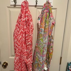 Lilly Pulitzer shirt dress cover ups, lot of 2